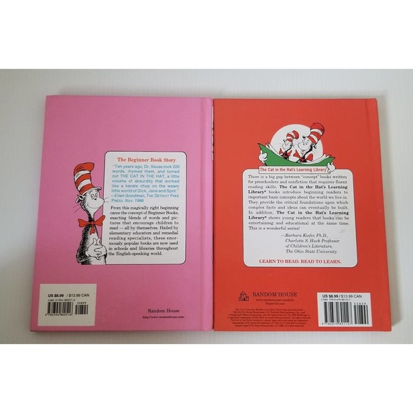 Lot 8 Dr. Seuss Beginner Books Bright & Early Cat Hat Library Children Hardcover - Picture 7 of 13